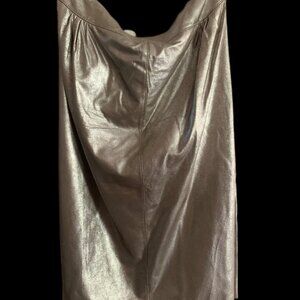 Layfayette 148 platinum leather skirt